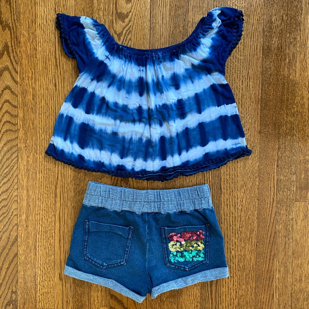 Guess Kids Girl Tie dye top & Short Matching Set